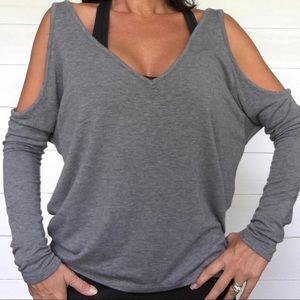 Long Sleeve Cold Shoulder Express One Eleven Tee